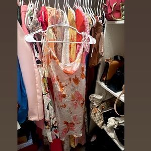 Zara satin floral dress